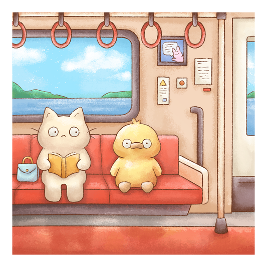 Duck on a Train - Art Print