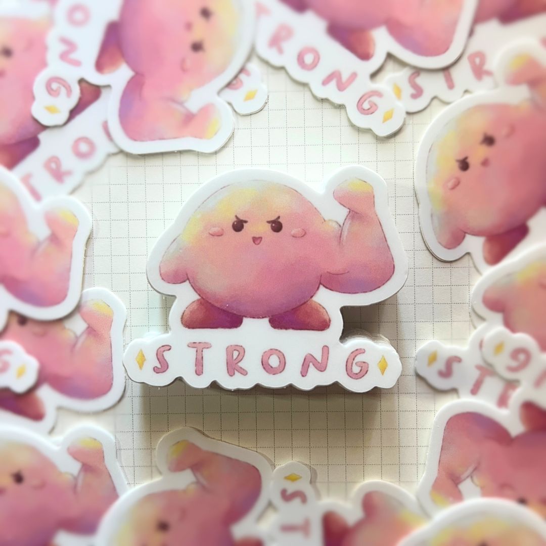 Strong Kirby - Matte Vinyl Sticker