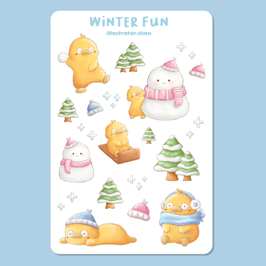 Winter Fun Sticker Sheet