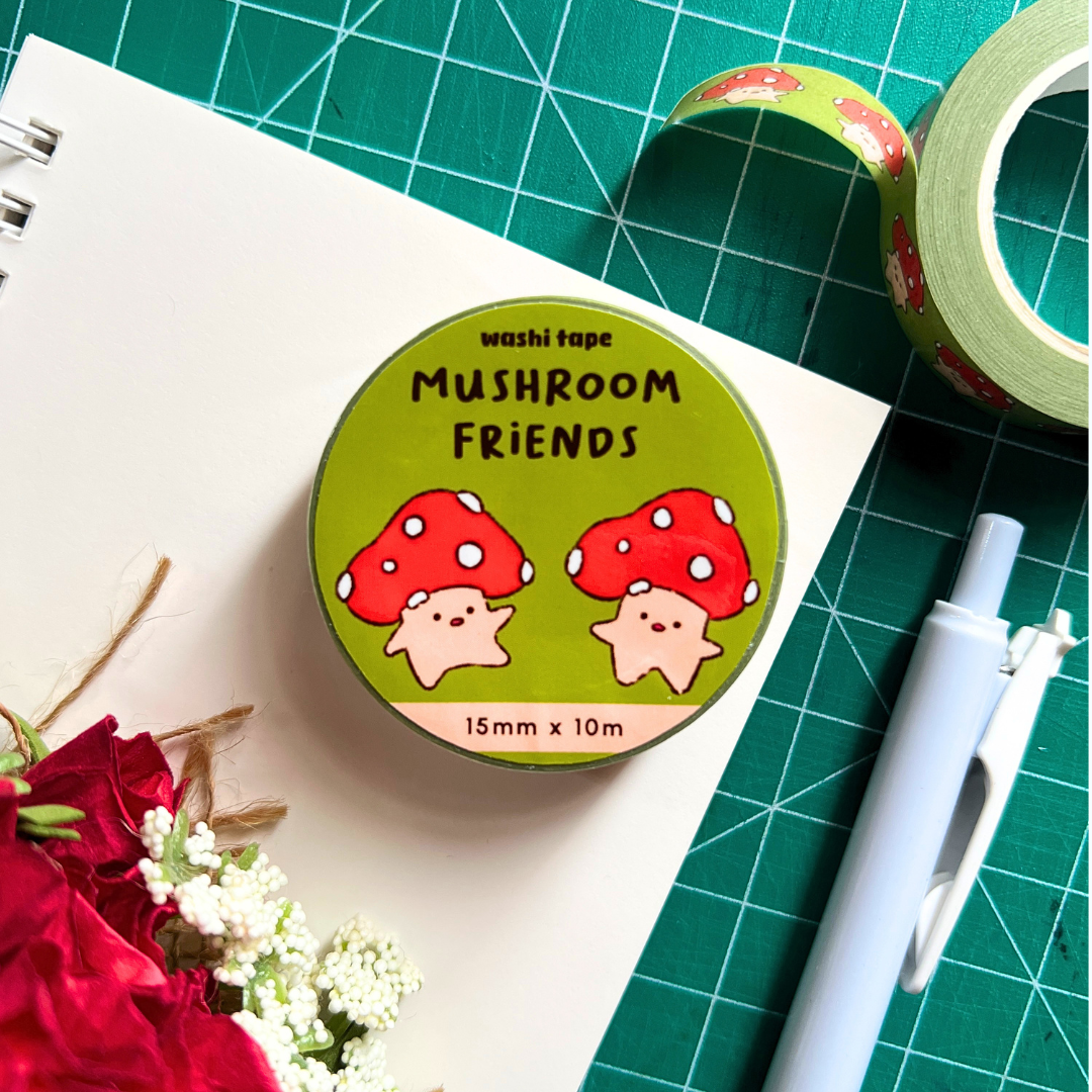 Mushroom Friends Washi Tape
