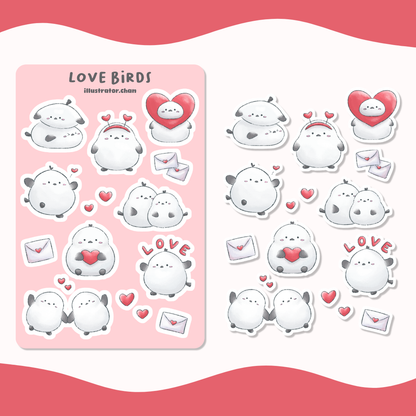 Love Birds Sticker Sheet