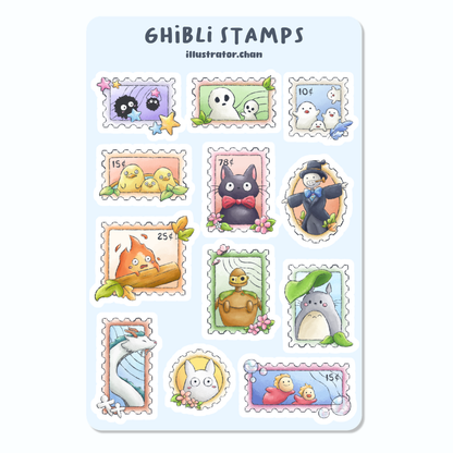Ghibli Stamps Sticker Sheet