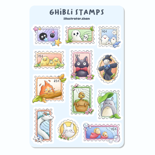 Ghibli Stamps Sticker Sheet