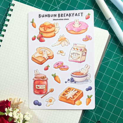 BunBun Breakfast Sticker Sheet