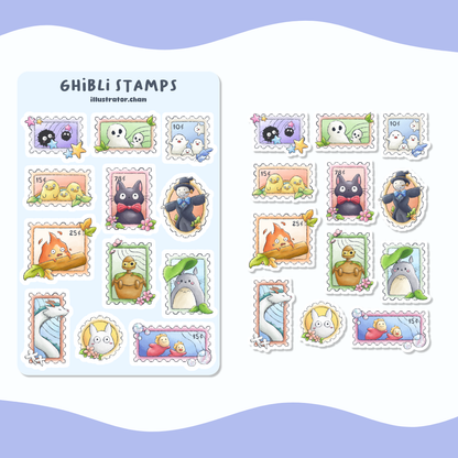 Ghibli Stamps Sticker Sheet