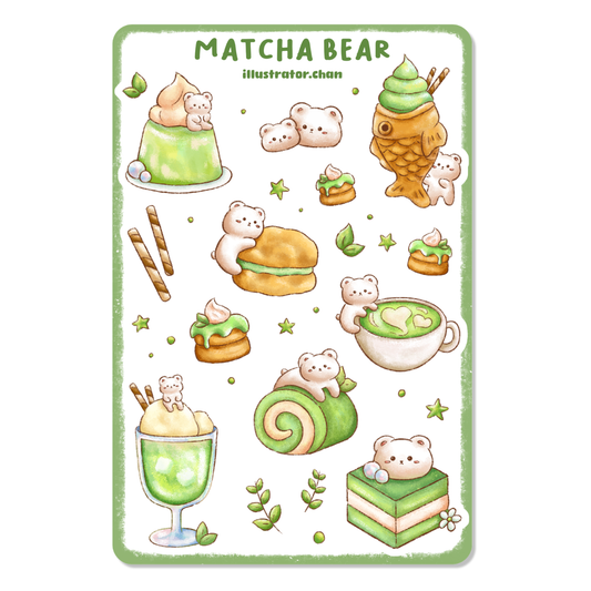 Matcha Bear Sticker Sheet