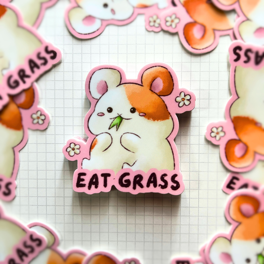 Eat Grass - Matte Vinyl Sticker