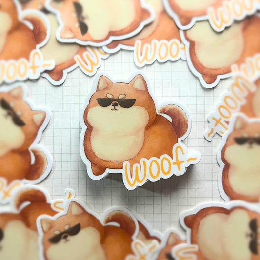 Cool Dog - Matte Vinyl Sticker