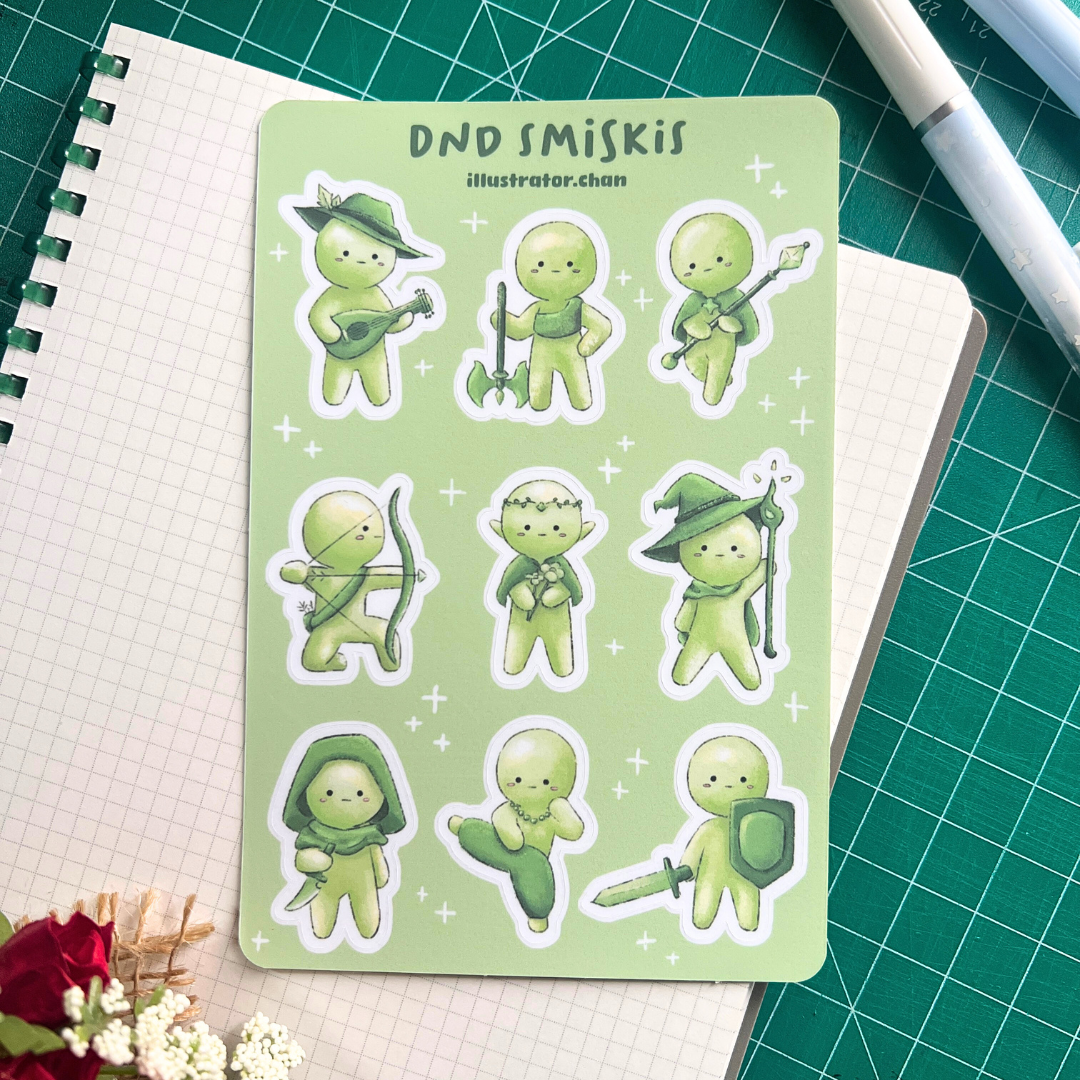 D&D Smiskis Sticker Sheet