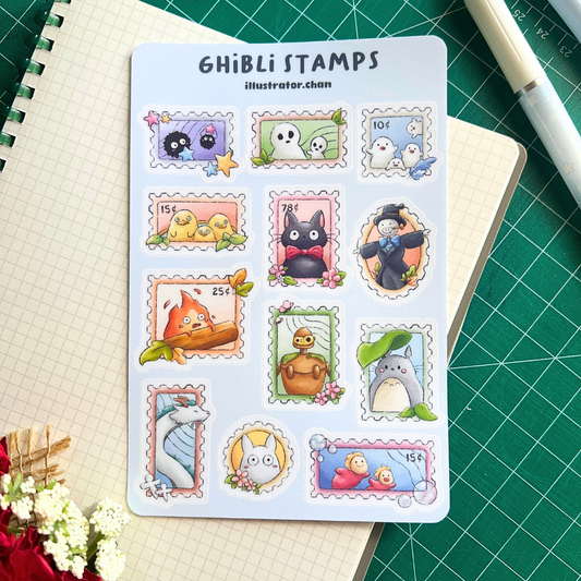 Ghibli Stamps Sticker Sheet