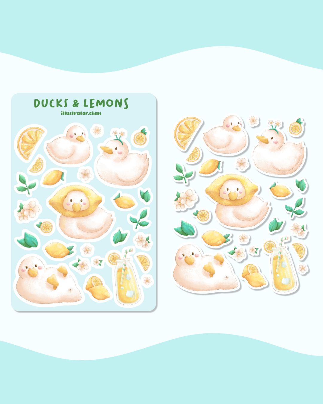 Ducks & Lemons Sticker Sheet | Matte Vinyl