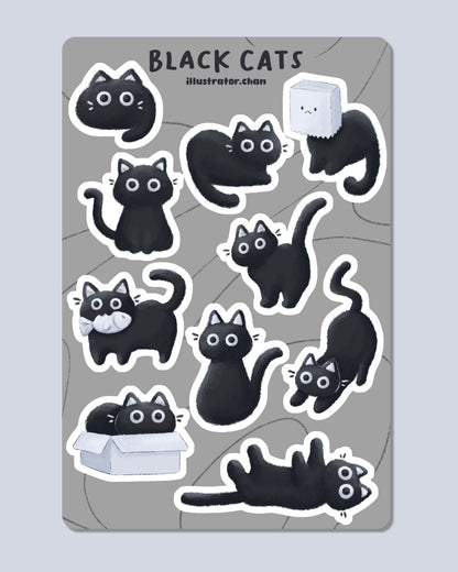Black Cats Sticker Sheet